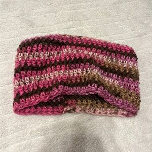 Handmade multicolor crochet cowl